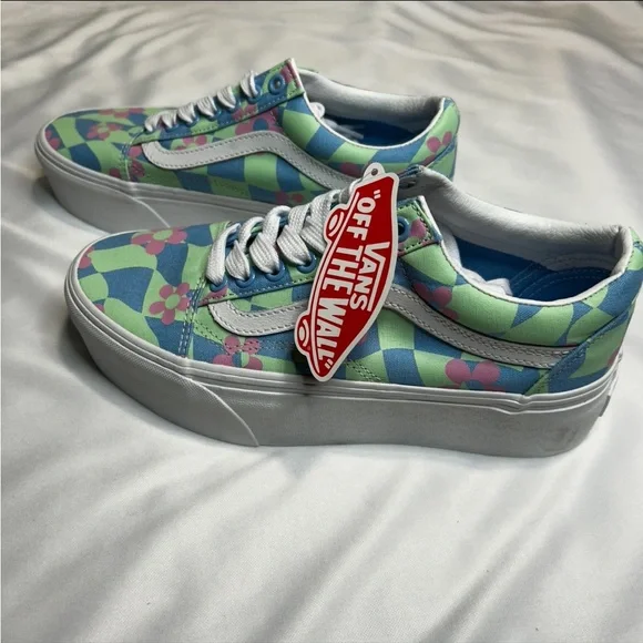 Vans Old Skool Platform Floral Shoes - Picture 5 of 13